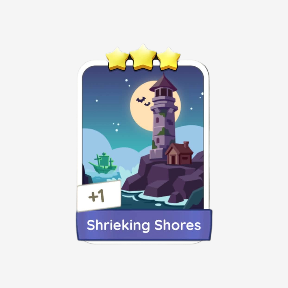 Shrieking Shores - Monopoly Go Sticker