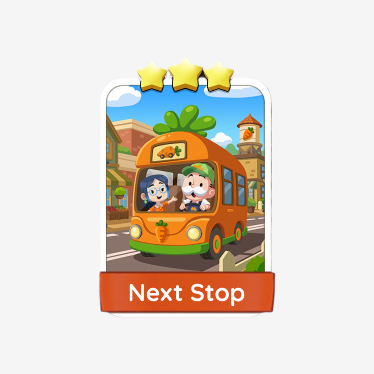Next Stop - Monopoly Go Sticker