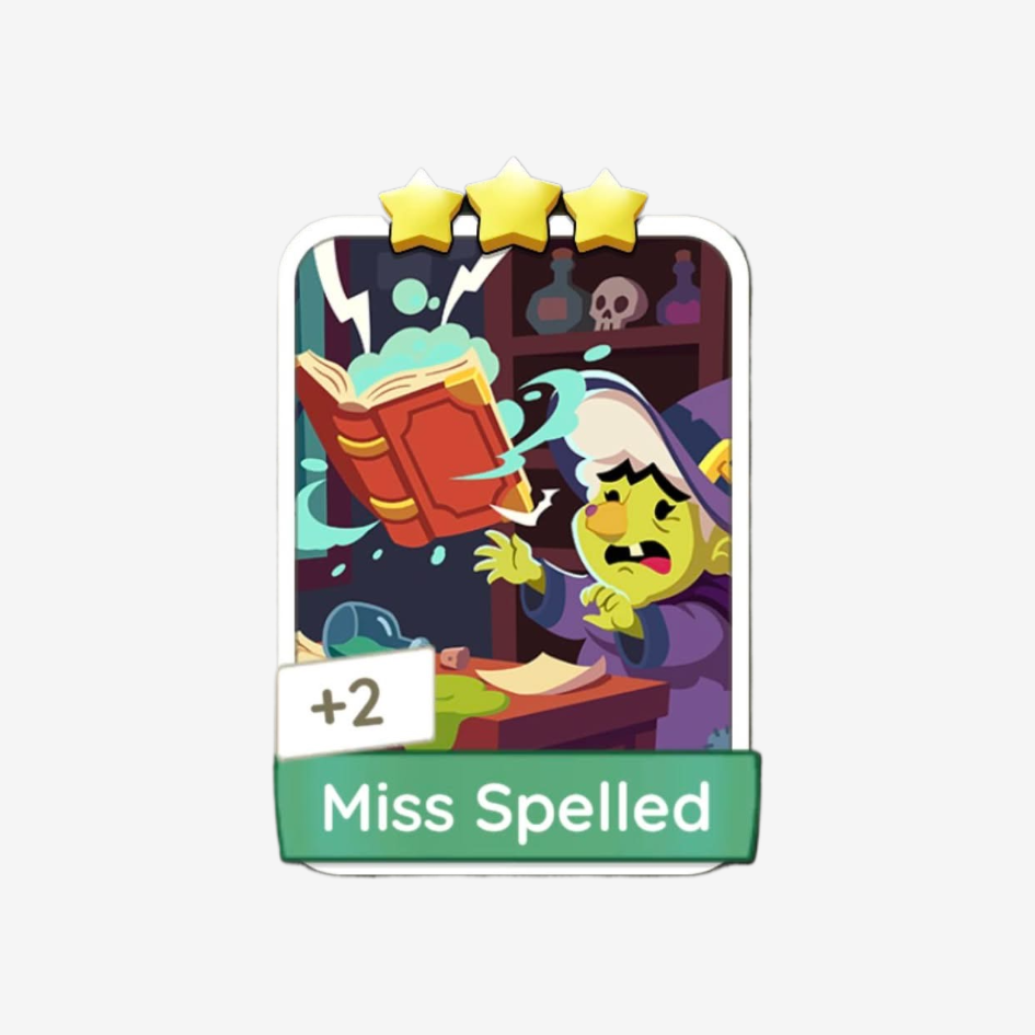 Miss Spelled - Monopoly Go Sticker